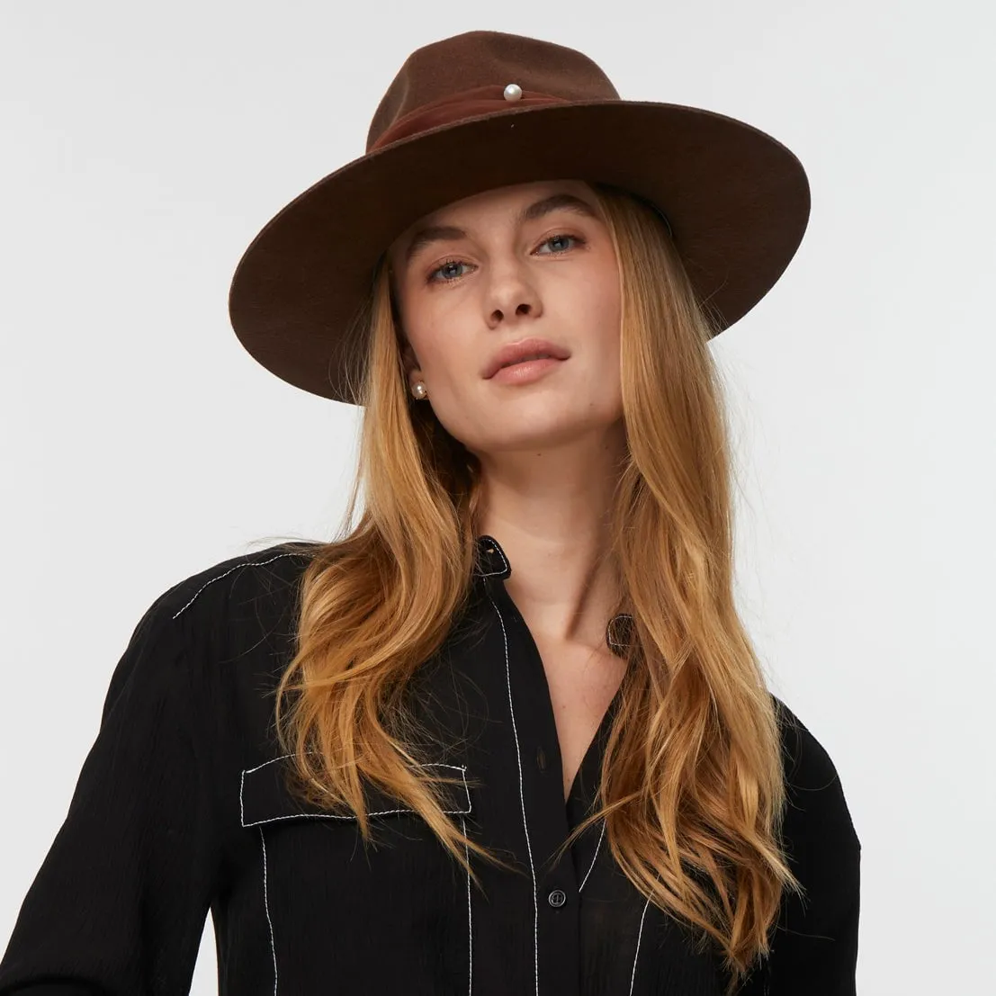 WALNUT FARRAH WOOL RANCHER HAT