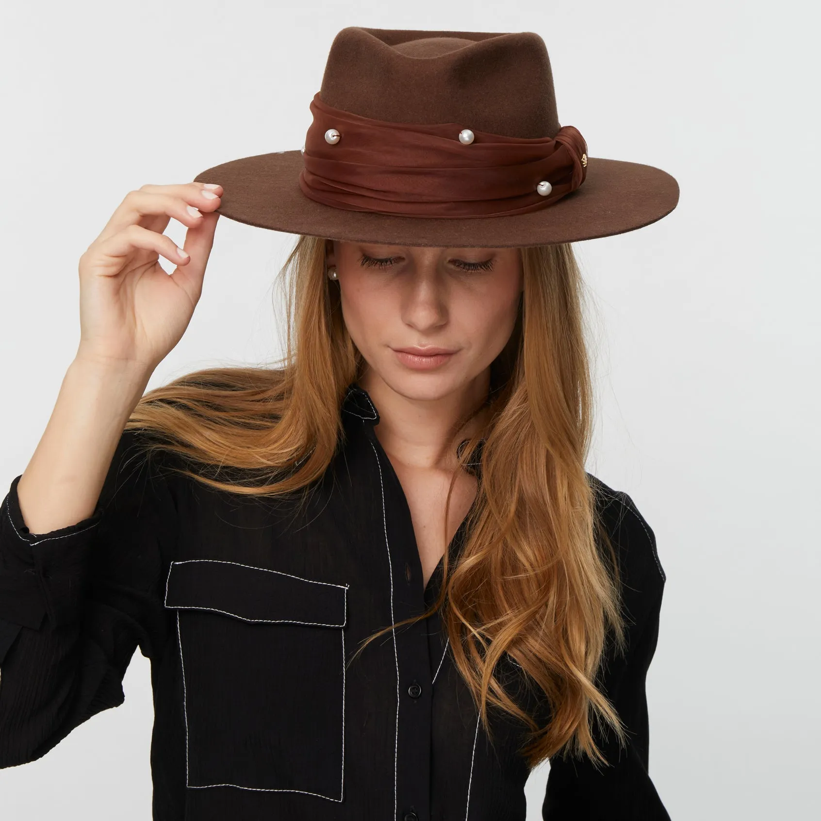 WALNUT FARRAH WOOL RANCHER HAT