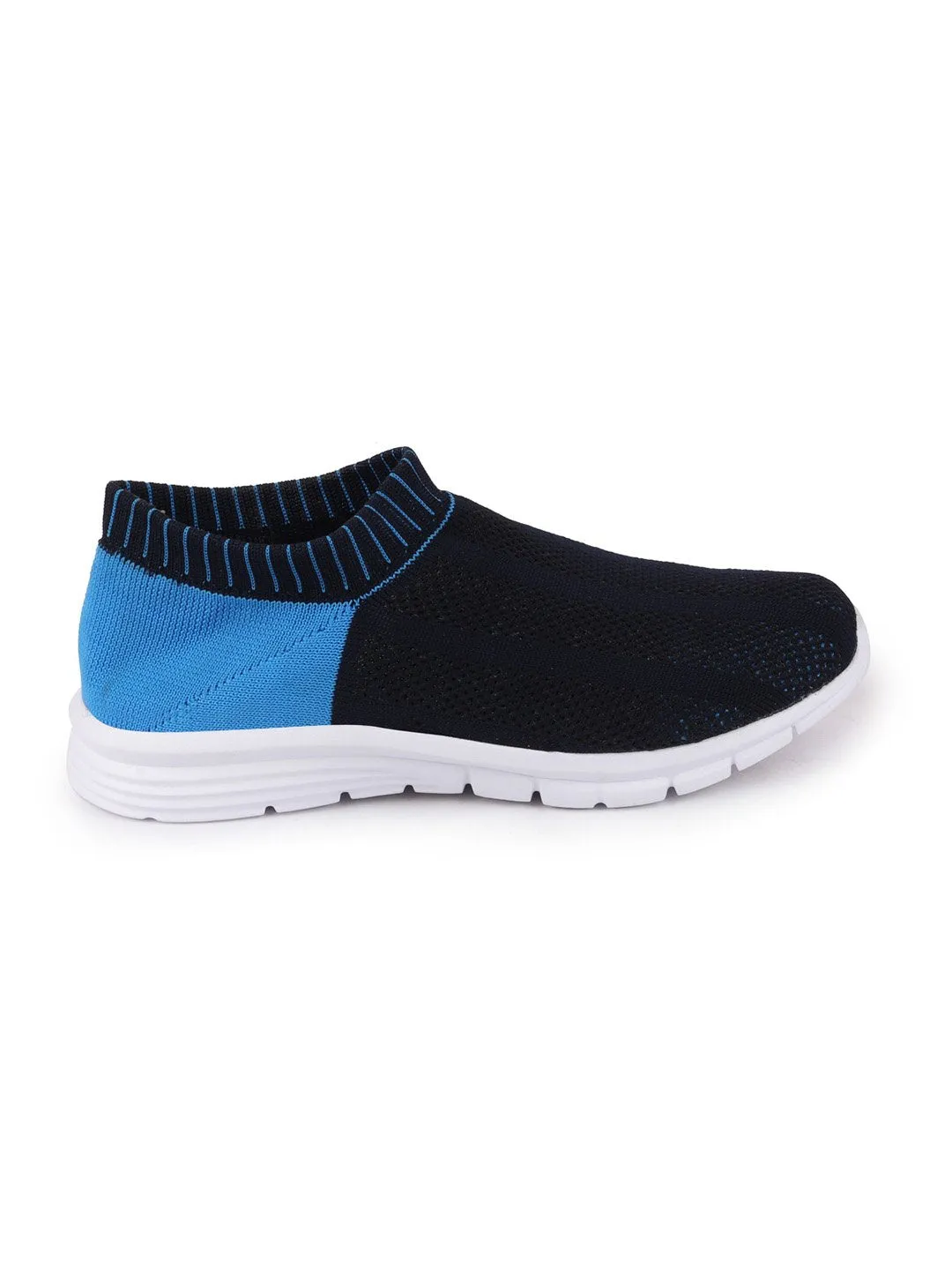 Women Blue Sports Slip-On Walking Shoes