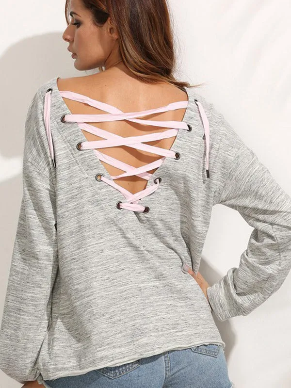 Women Loose Criss Cross Top