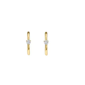 Zircon Stud Hoop Earrings for Women