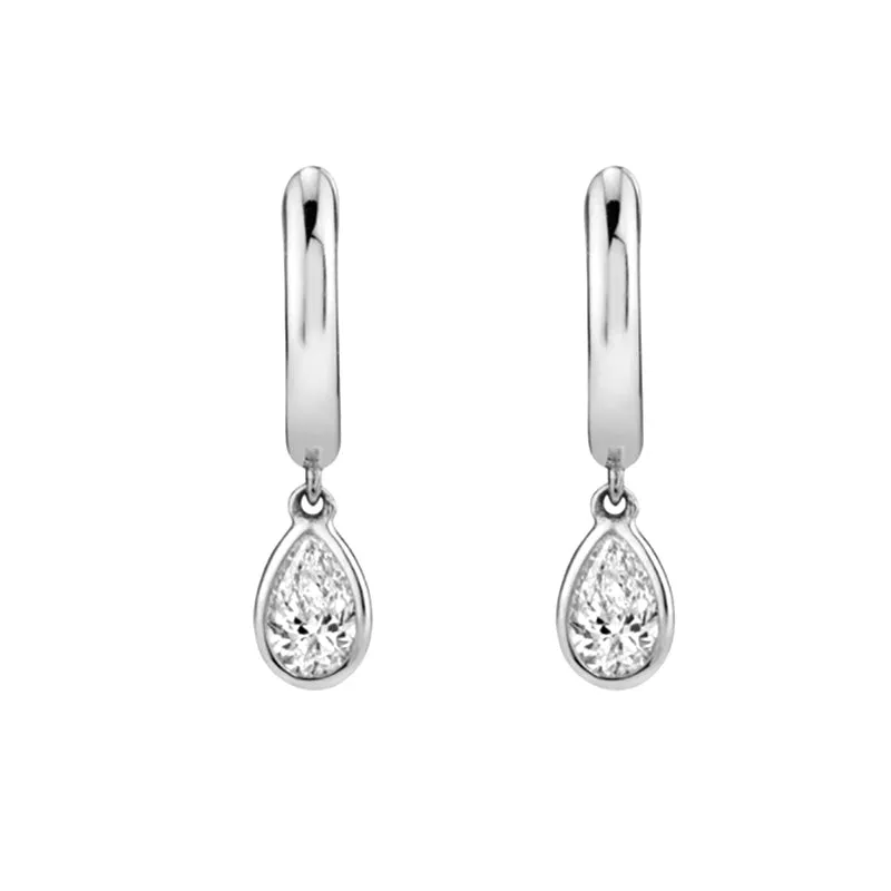 Zircon Stud Hoop Earrings for Women