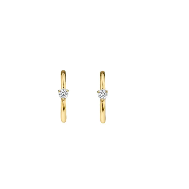 Zircon Stud Hoop Earrings for Women