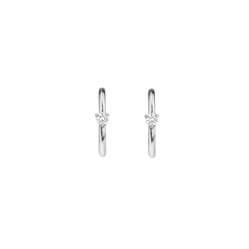 Zircon Stud Hoop Earrings for Women